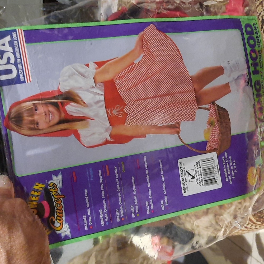 NWT lil' Girls Red Riding Hood Dress Costume Medium 8/10